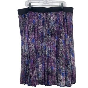 Lane Bryant Pleated Lined Skirt Womens Flowy Pattern Size 22/24